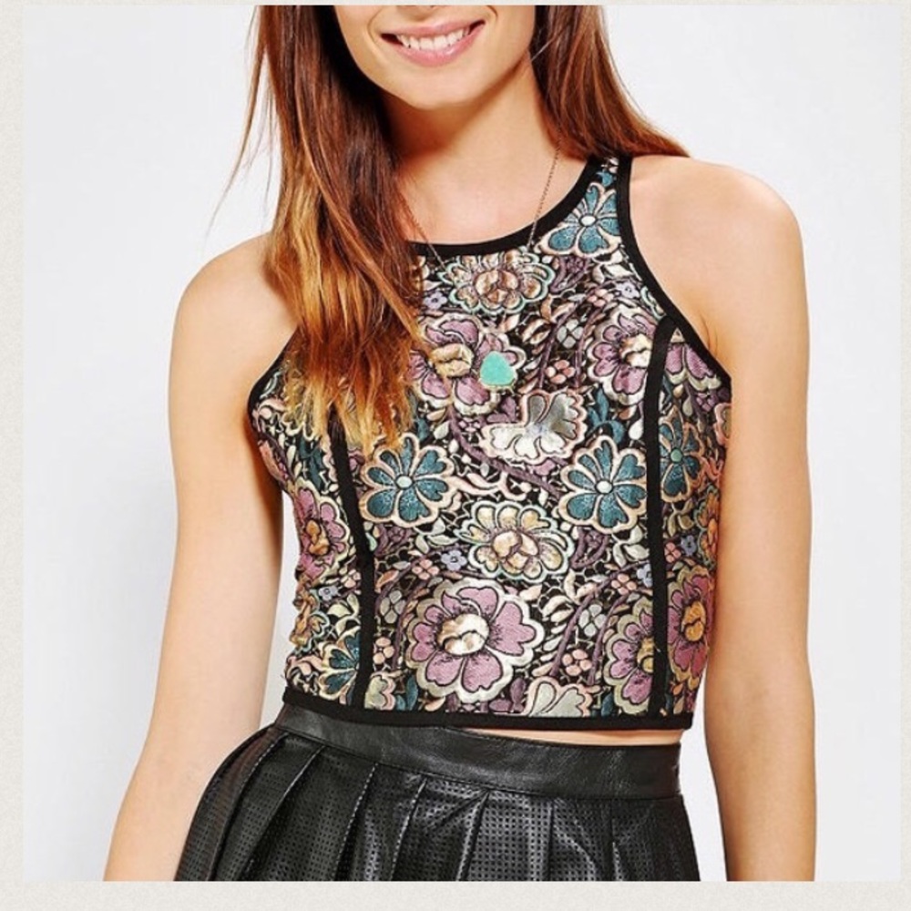 Coincidence & Chance Jacquared Crop top